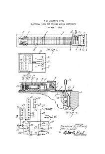 USA Patent T McCarty Gibson Guitar Pickup 1950's Drawings - Photoseeum