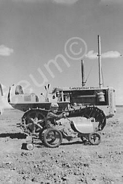 Antique Toy Tractor And Seed Drill 4x6 Reprint Of Old Photo - Photoseeum