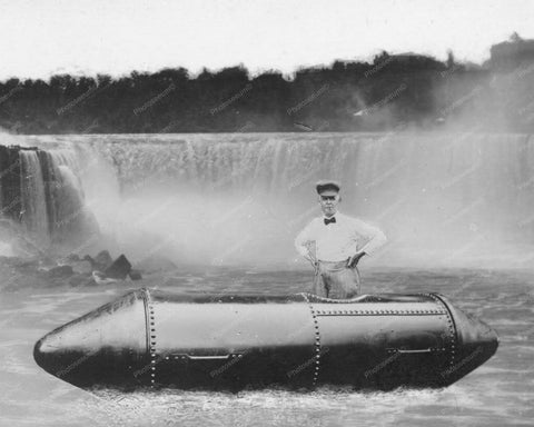 Bobby Leach &  Barrel Niagara Falls 1910 8x10 Reprint Of Old Photo - Photoseeum
