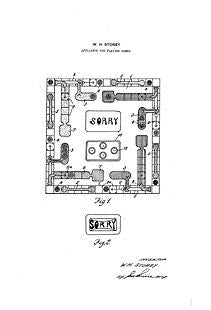 USA Patent Sorry Board Game 1930's Drawings - Photoseeum