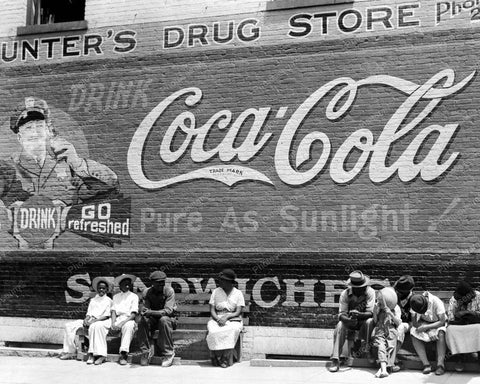 Georgia Main Street Coca Cola Sign 1930s 8x10 Reprint Of Old Photo - Photoseeum