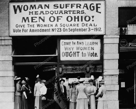 Men Of Ohio Give Women A Square Deal 1912 Vintage 8x10 Reprint Of Old Photo - Photoseeum