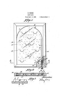 USA Patent Northwestern Poosh M Up Pinball 30's Drawings - Photoseeum
