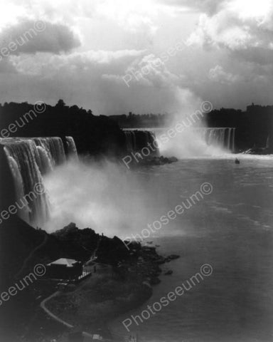 Niagara Falls Dark & Gloomy At Dusk Old 8x10 Reprint Of Photo - Photoseeum