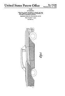 USA Patent Chevy Sedan 1950's Drawings - Photoseeum