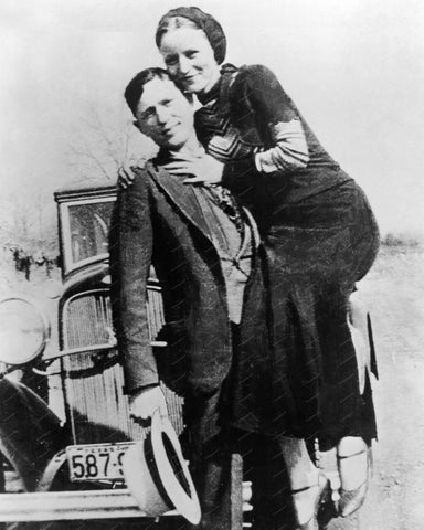 Bonnie And Clyde Vintage 8x10 Reprint Of Old Photo - Photoseeum