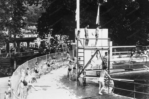 Glen Echo Diving Board Crystal Pool 1940s 4x6 Reprint Of Old Photo - Photoseeum