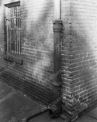 Downspout 1940's Vintage 8x10 Reprint Of Old Photo - Photoseeum