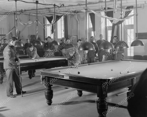 Australian Soldiers Play Pool 1940s 8x10 Reprint Of Old Photo - Photoseeum