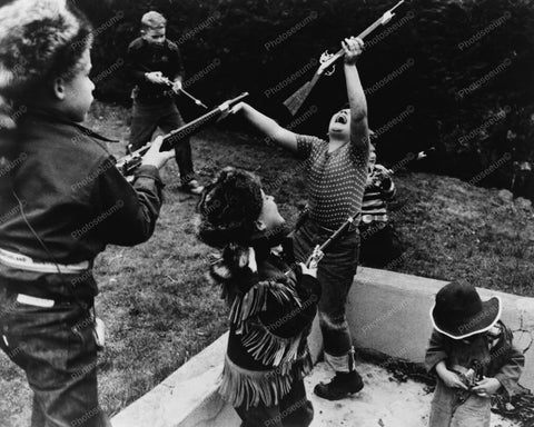 Children Reenact Alamo Battle Play Scene 8x10 Reprint Of Old Photo - Photoseeum