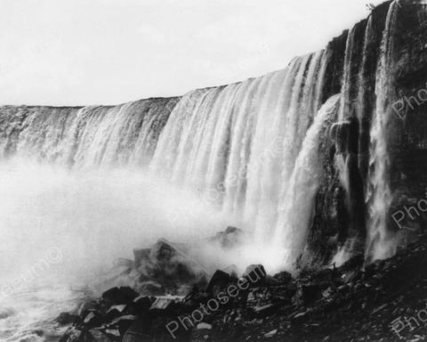 Niagara Falls Crashing On Rocks! Old 8x10 Reprint Of Photo - Photoseeum