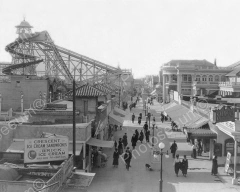 Long Beach Calif Roller Coaster 8x10 Reprint Of Old Photo - Photoseeum