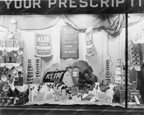 Kilm Powdered Milk Window Display 1920s 8x10 Reprint Of Old Photo - Photoseeum