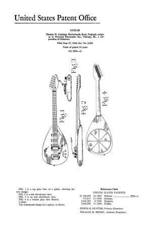 USA Patent Vox 60s Guitars- Phantom VI - MKIII Drawings - Photoseeum