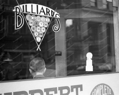 Billiard Hall Window Sign Carolina 1930s 8x10 Reprint Of Old Photo - Photoseeum
