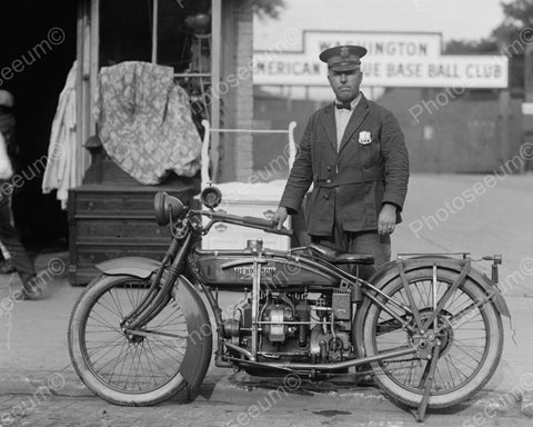 Henderson Police Motorcycle 1922 Vintage 8x10 Reprint Of Old Photo - Photoseeum