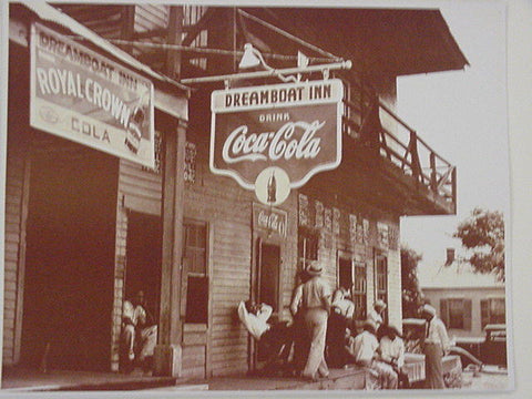 Coca Cola Dreamboat Inn Black Americana Vintage Sepia Card Stock Photo 1930s - Photoseeum