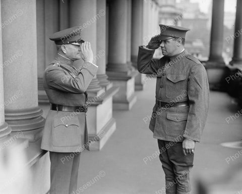 Commander Pershing Saluting Babe Ruth 1925 Vintage 8x10 Reprint Of Old Photo - Photoseeum