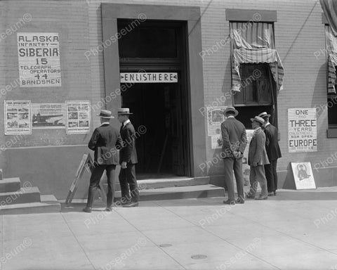 Join The Army Recruiting Station 1919 Vintage 8x10 Reprint Of Old Photo - Photoseeum