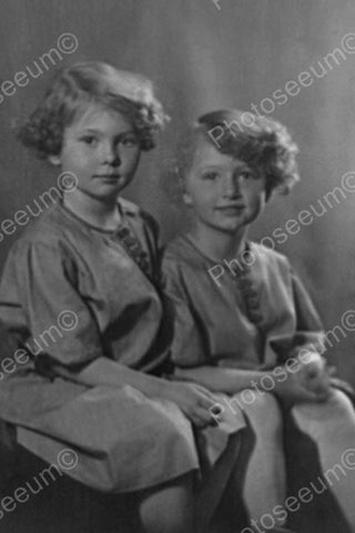 Curly Hair Sisters In Classic Portrait 4x6 Reprint Of Old Photo - Photoseeum