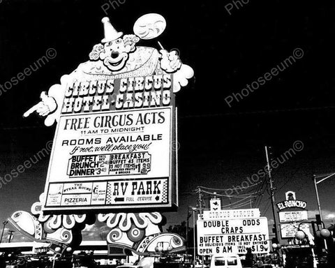 Circus Circus Las Vegas Vintage 8x10 Reprint Of Old Photo - Photoseeum