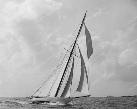 Columbia Sailing Boat 1899 Vintage 8x10 Reprint Of Old Photo - Photoseeum