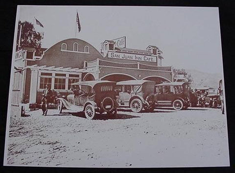 Vintage Automobiles San Juan Inn Cafe Vintage Sepia Card Stock Photo 1930s - Photoseeum