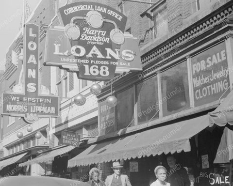 Pawn And Loan Shop 1939 Vintage 8x10 Reprint Of Old Photo - Photoseeum