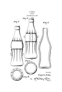 USA Patent Coca-Cola Hobbleskirt Bottle 1930s Drawings - Photoseeum