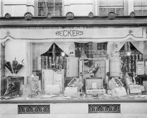 Beckers Store Front Window 1940's Vintage 8x10 Reprint Of Old Photo - Photoseeum