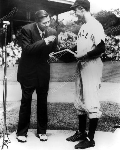 George H. W. Bush At Yale With Babe Ruth 1948 Vintage 8x10 Reprint Of Old Photo - Photoseeum