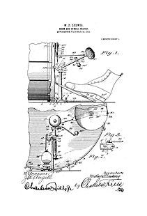 USA Patent 1910 W Ludwig Drums Bass Pedal Drawings - Photoseeum