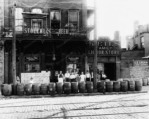 Liquor And Beer Store 1920 Vintage 8x10 Reprint Of Old Photo - Photoseeum
