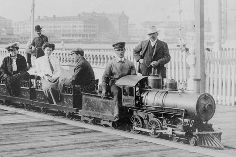 Coney Island Dreamland Miniature Train 4x6 Reprint Of Old Photo - Photoseeum