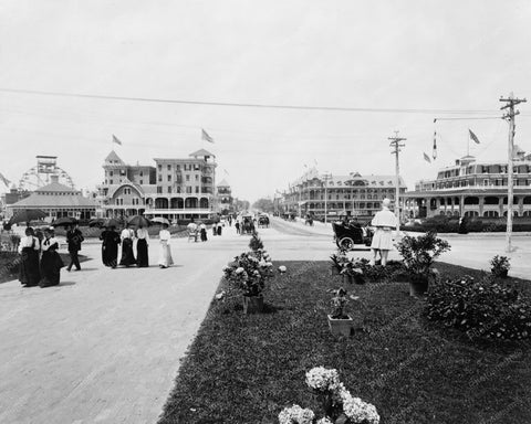 Asbury Park Boardwalk  NJ 1900s 8x10 Reprint Of Old  Photo - Photoseeum
