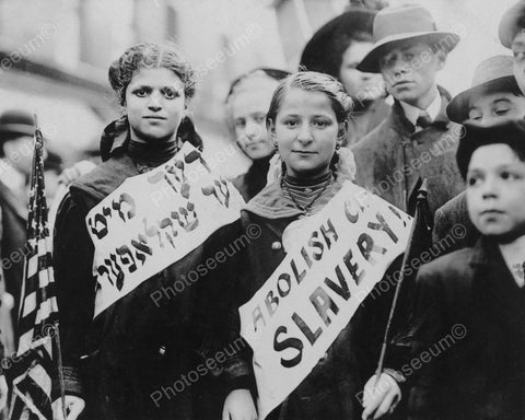 Abolish Child Slavery Demonstration 1909 Vintage 8x10 Reprint Of Old Photo - Photoseeum
