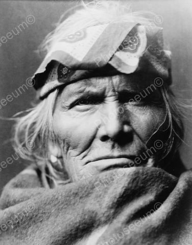 Portrait Of Older Native Indian Chief 8x10 Reprint Of Old Photo - Photoseeum