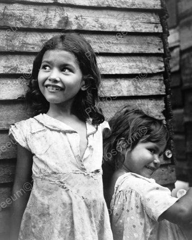 Girls Smile In Ragged Dresses Depression 8x10 Reprint Of Old Photo - Photoseeum