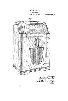 USA Patent Rockola Jukebox 1930's Monarch Drawings - Photoseeum