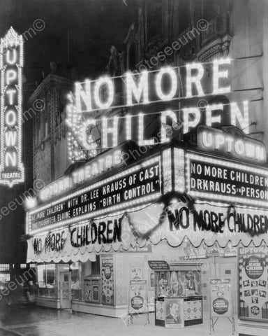 Uptown Theatre Marquee No More Childern 8x10 Reprint Of Old Photo - Photoseeum