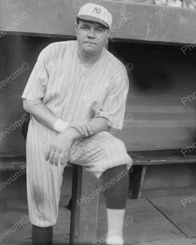 Babe Ruth New York Baseball 1921 Vintage 8x10 Reprint Of Old Photo 1 - Photoseeum