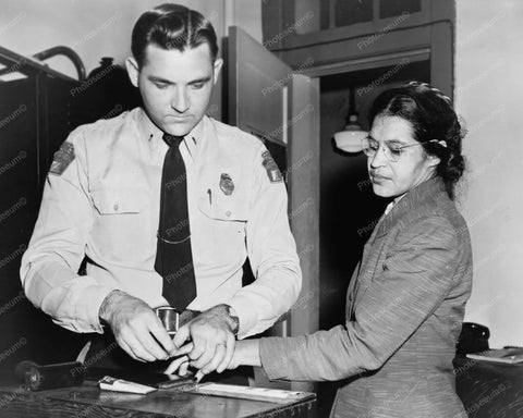Rosa Parks Black Activist  Fingerprinted 8x10 Reprint Of Old Photo - Photoseeum