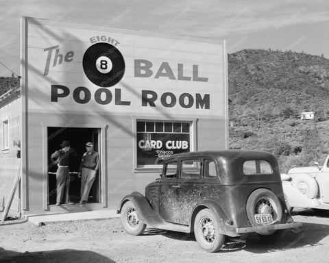The 8 Ball Pool Room California 1940s 8x10 Reprint Of Old Photo - Photoseeum