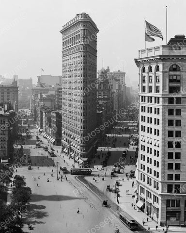 Flat Iron Building NY1908 Vintage 8x10 Reprint Of Old Photo - Photoseeum