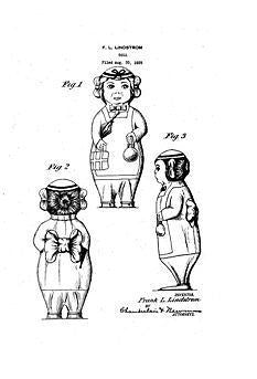 USA Patent Lindstrom Betty Wind Up Toy 1920's Drawings - Photoseeum