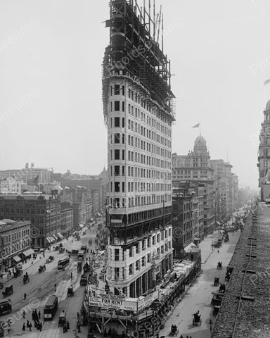 Flatiron Building New York 1902 Vintage 8x10 Reprint Of Old Photo - Photoseeum
