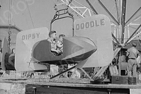 Ohio Carnival Dipsy Doodle Ride 4x6 Reprint Of 1940s Old Photo - Photoseeum