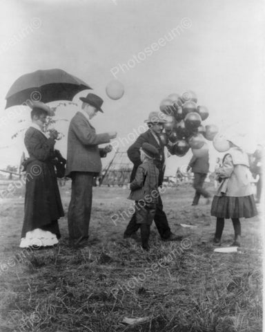 State Fair Balloon Vendor 1900s 8x10 Reprint Of Old Photo - Photoseeum