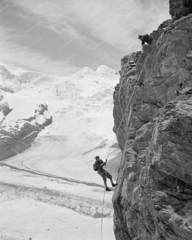 Mountain Climbers Zermatt Switzerland Old 8x10 Reprint Of Photo - Photoseeum