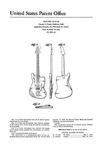 USA Patent Fender Jazz Master Guitar 1950's Drawings - Photoseeum